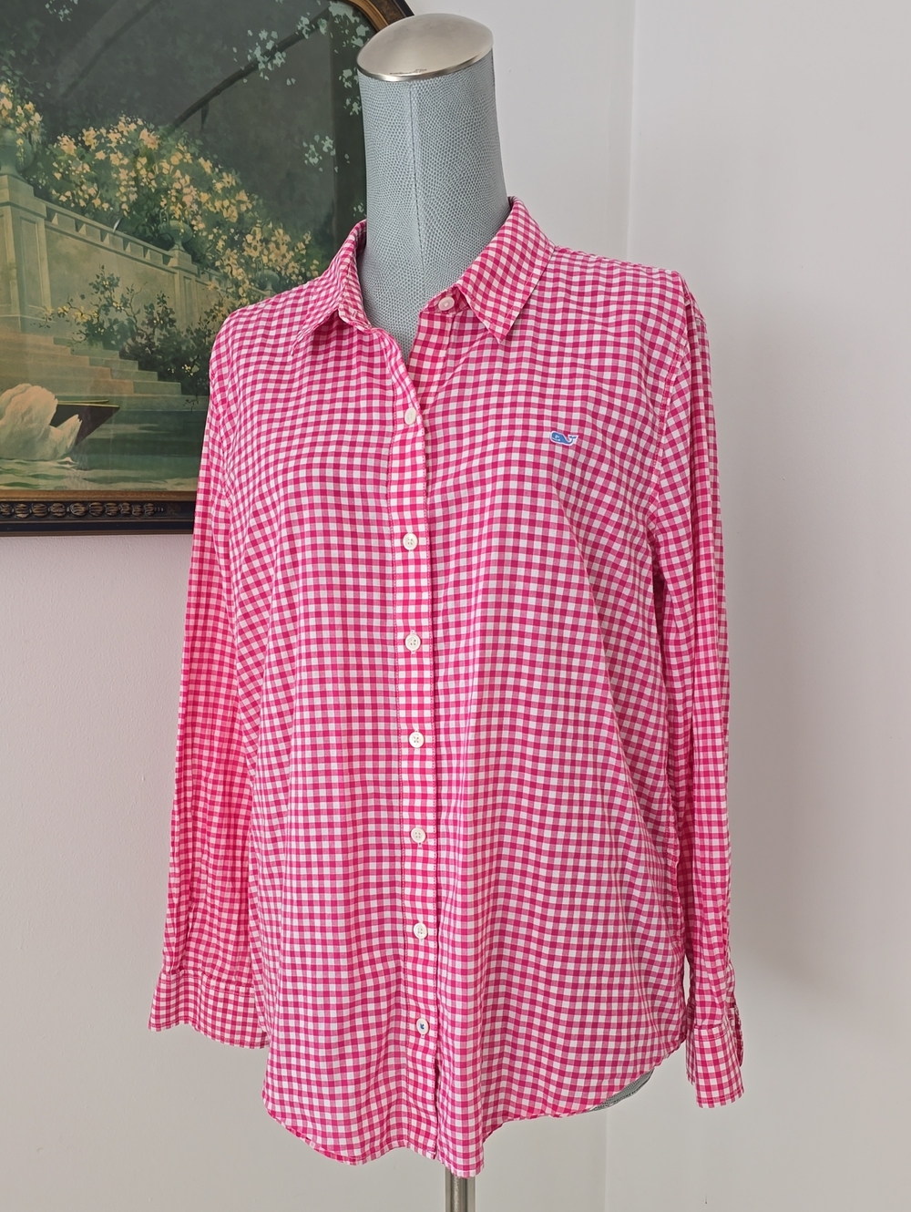 Vineyard Vines | Pink Gingham Button-Up Shirt